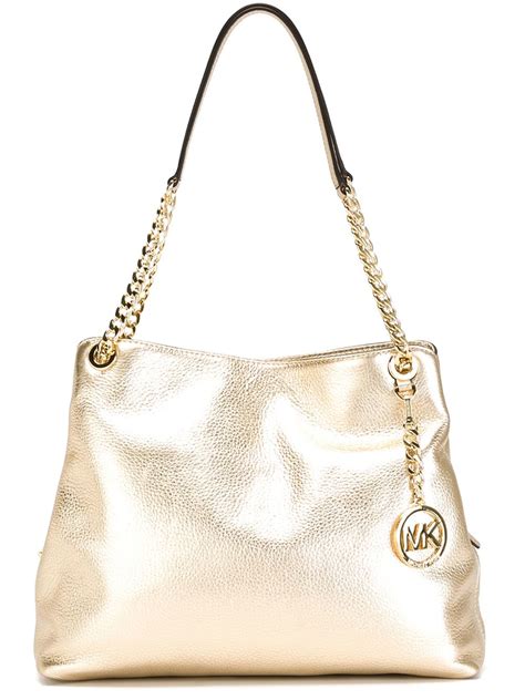 Michael Kors gold shoulder bag